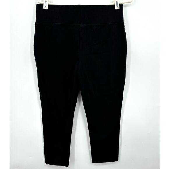 LOGO Layers by Lori Goldstein Capri Pull On Leggings Womens XSP PETITE BLACK - Picture 1 of 5